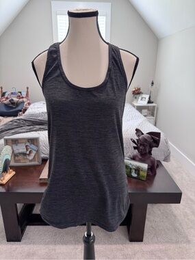 GAIAM Charcoal Gray Racerback Tank Top